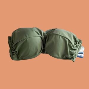 American Beach Maurices Olive Green Twist Bikini Top Women's Size 2X NWT